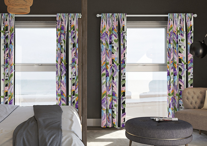 Palm Springs, Black Stripe - Made To Measure Curtains - Image 3